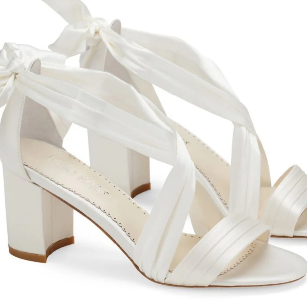 Bella Belle Ivory Block Heels